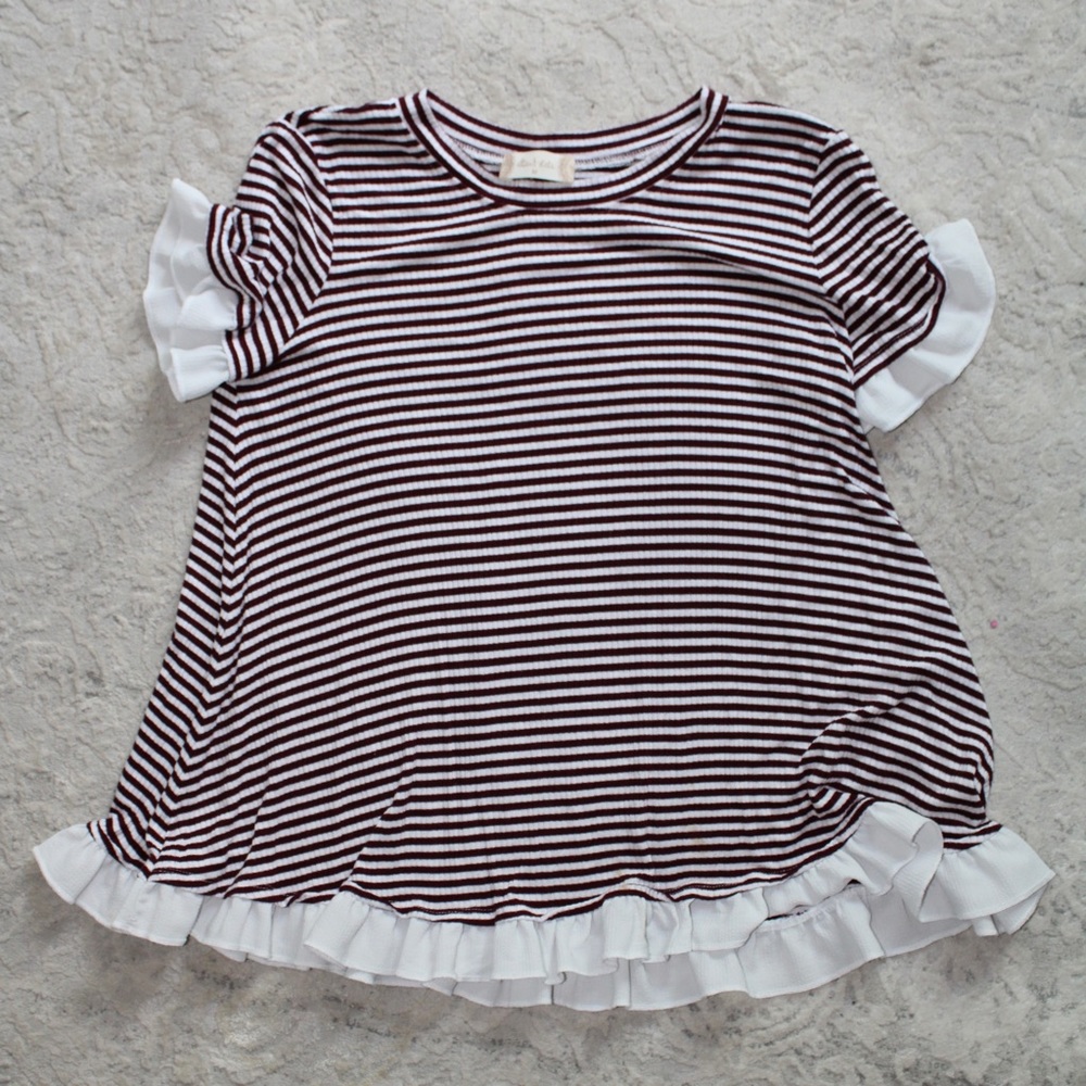 Altar’d State Red and White Striped Top